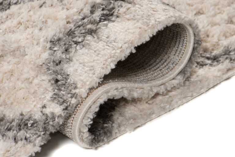 Dywan Versay Kremowy Szary Geometryczny z Frędzlami