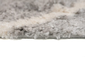 Dywan Versay Szary Kremowy w Kratę z Frędzlami