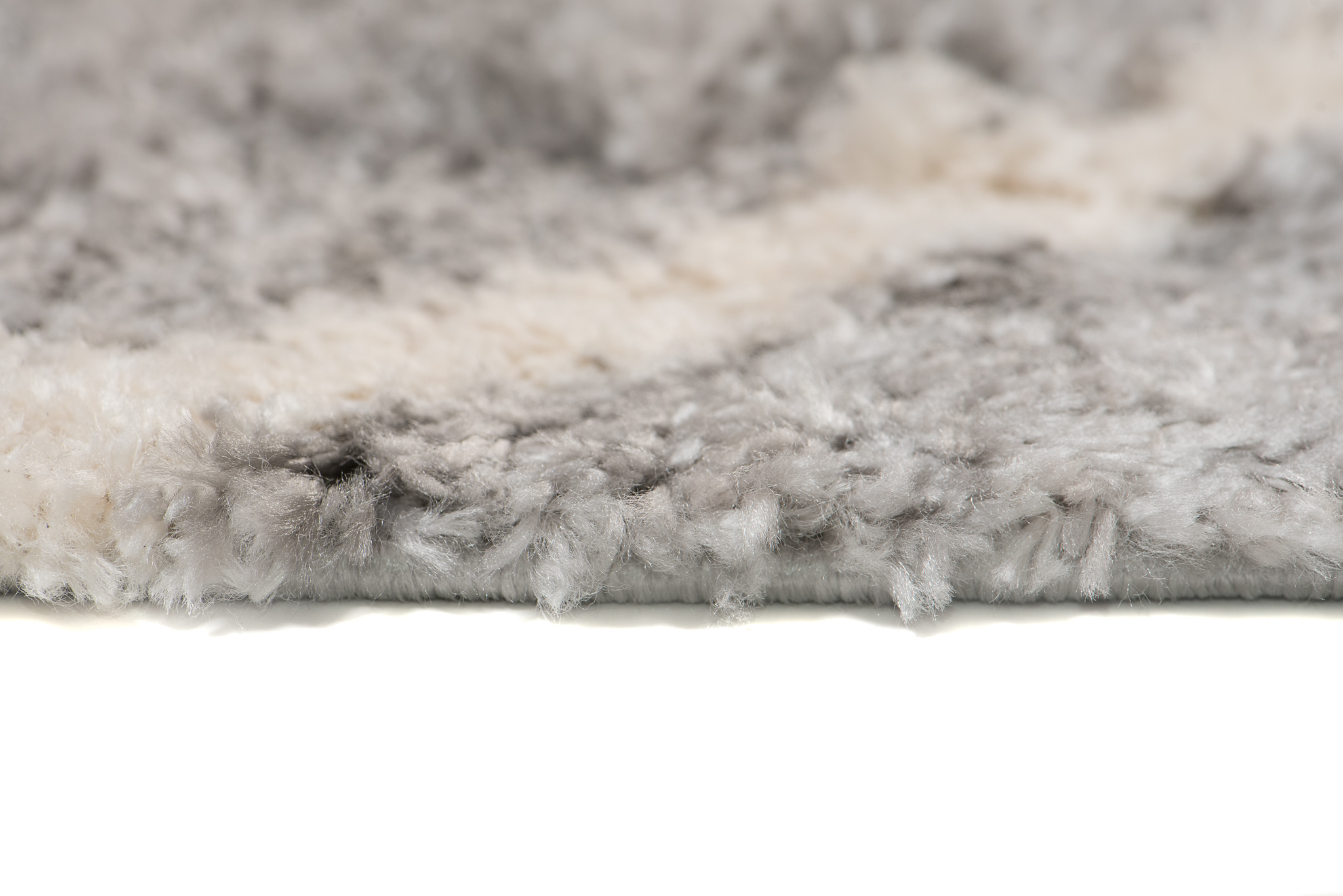 Dywan Versay Szary Kremowy w Kratę z Frędzlami