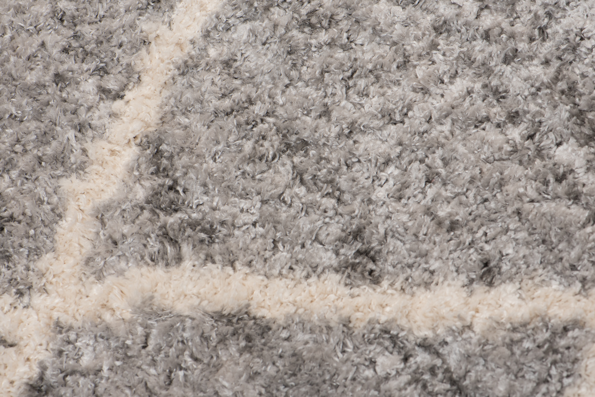 Dywan Versay Szary Kremowy w Kratę z Frędzlami