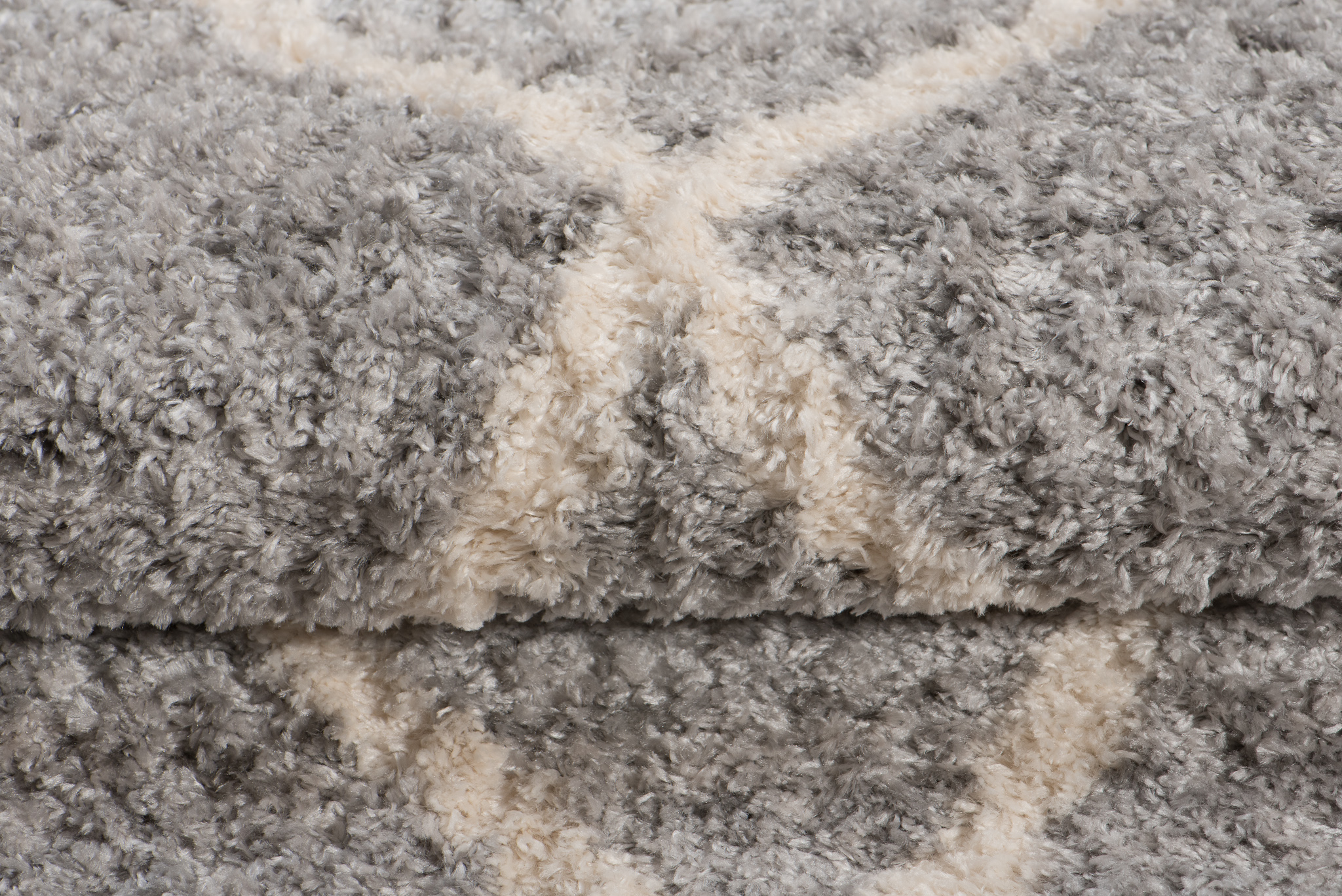 Dywan Versay Szary Kremowy w Kratę z Frędzlami