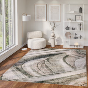 Dywan Como Beżowy Zielony Abstrakcyjny