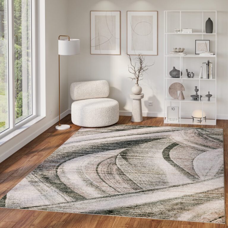 Dywan Como Beżowy Zielony Abstrakcyjny