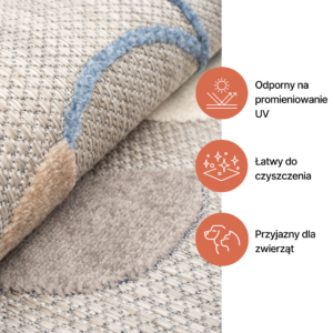 Dywan Zewnętrzny Patio Szary Ornamenty