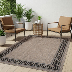 Dywan Melissa Brązowy Czarny ZygZak Indoor Outdoor