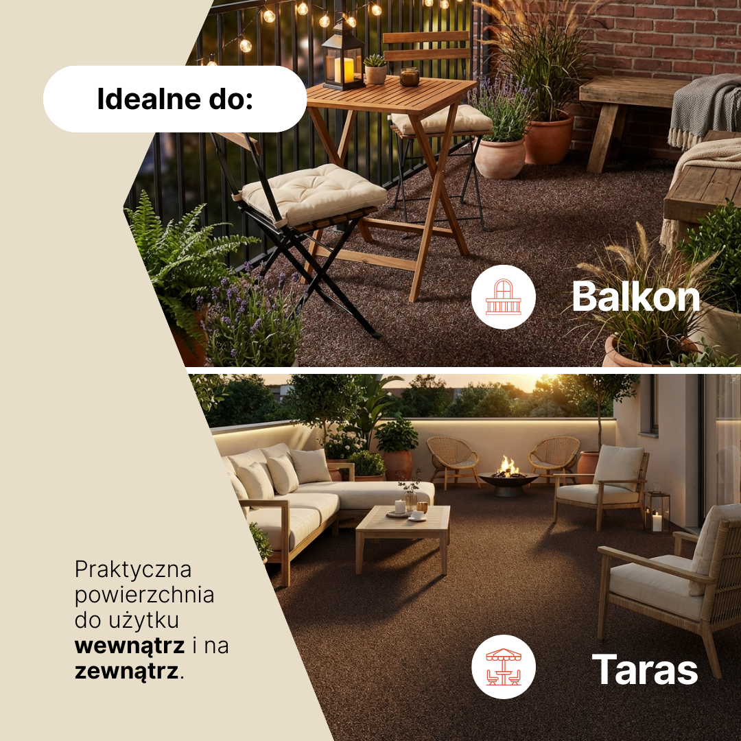 Sztuczna Trawa Garden Brązowa 7mm