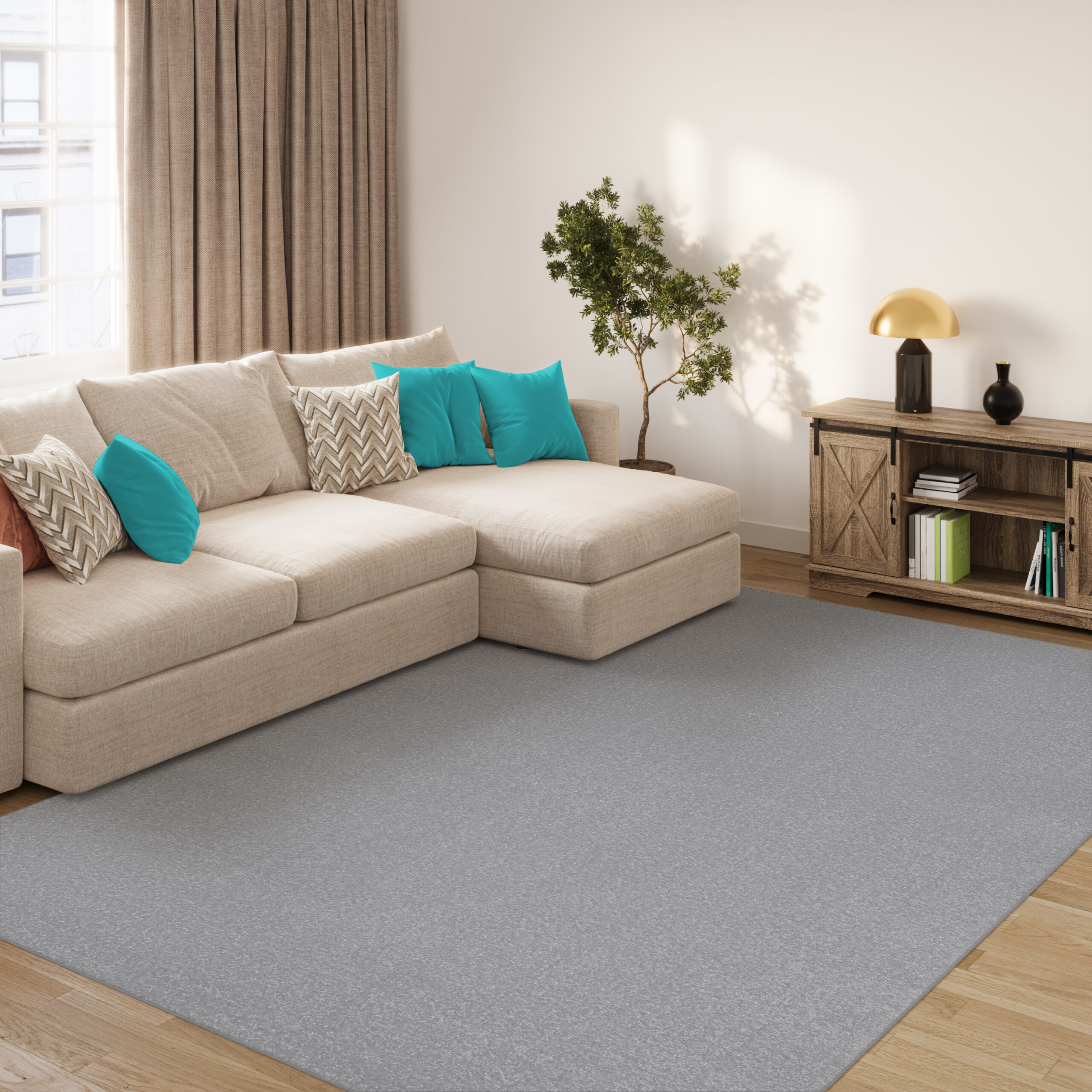 Dywan Mono Indoor Outdoor Jasny Szary