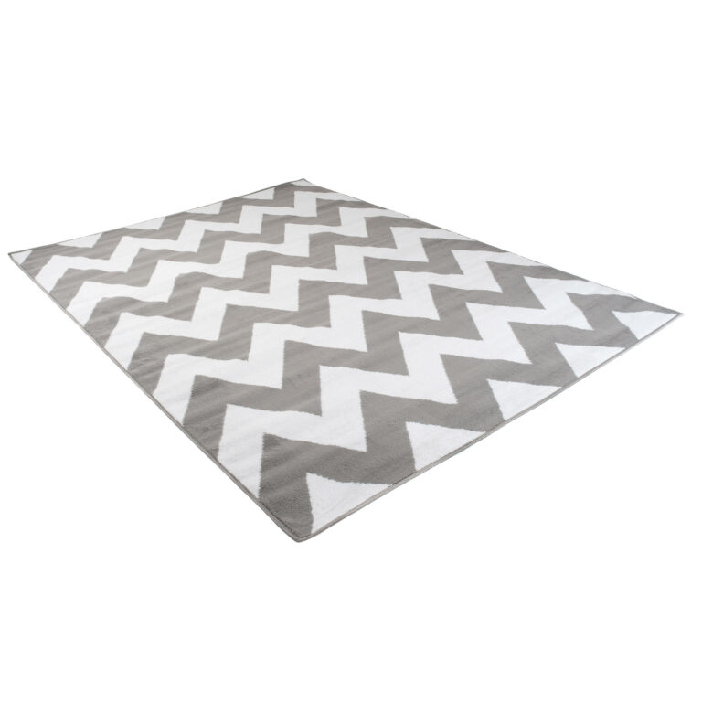 Dywan Firet Szary Biały ZygZaki