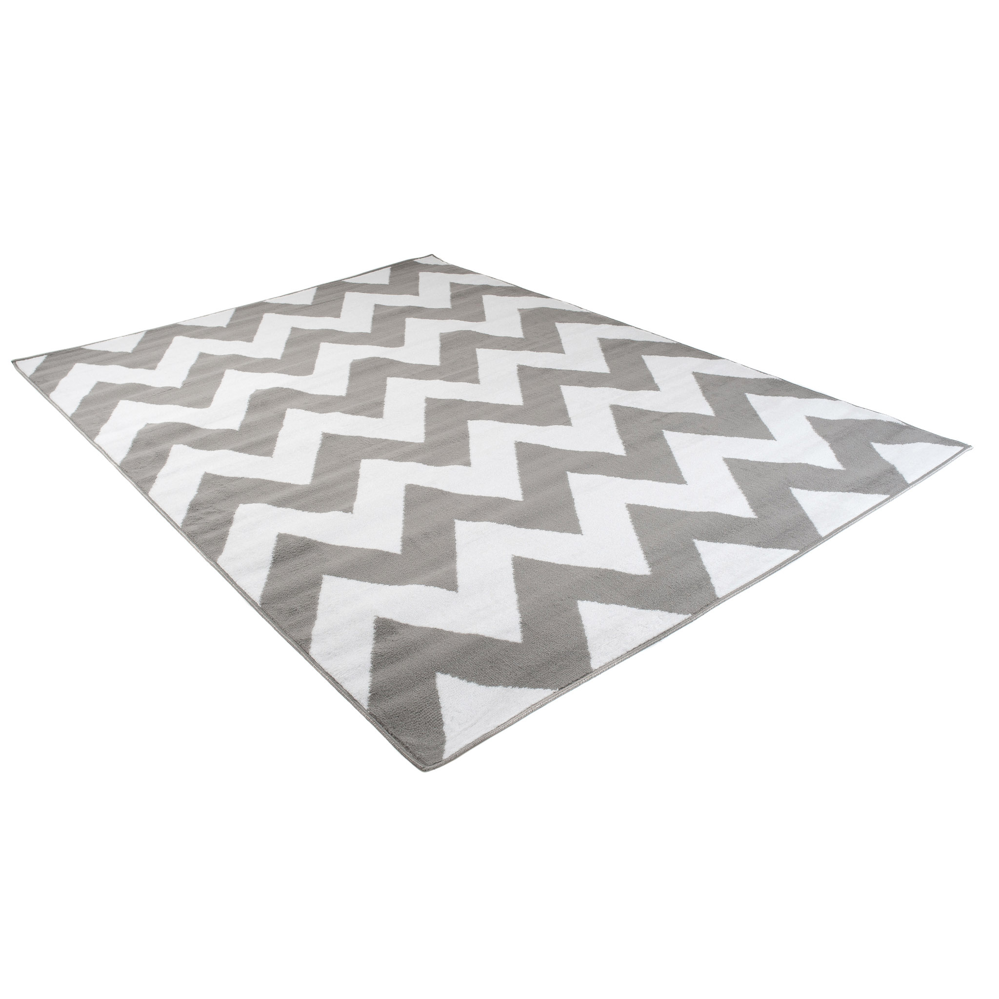 Dywan Firet Szary Biały ZygZaki
