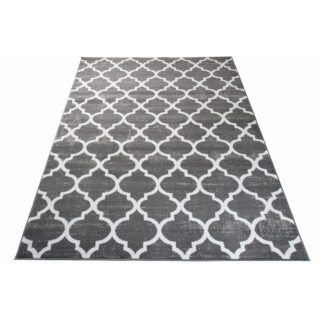 Dywan Firet Ciemny Szary Trellis