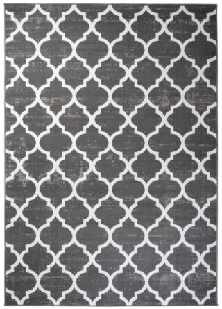 Dywan Firet Ciemny Szary Trellis