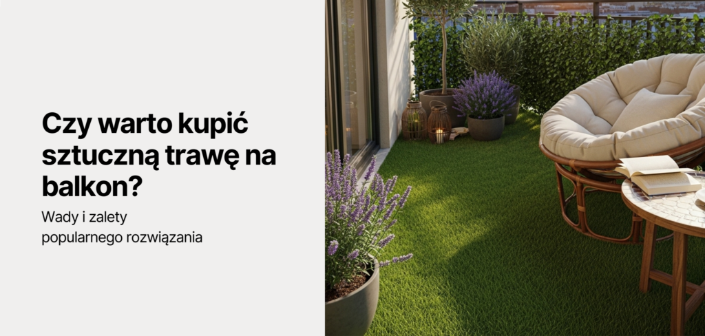 Sztuczna trawa na balkonie