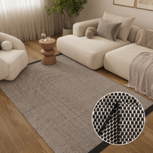 Dywan Wełniany Loni Czarny