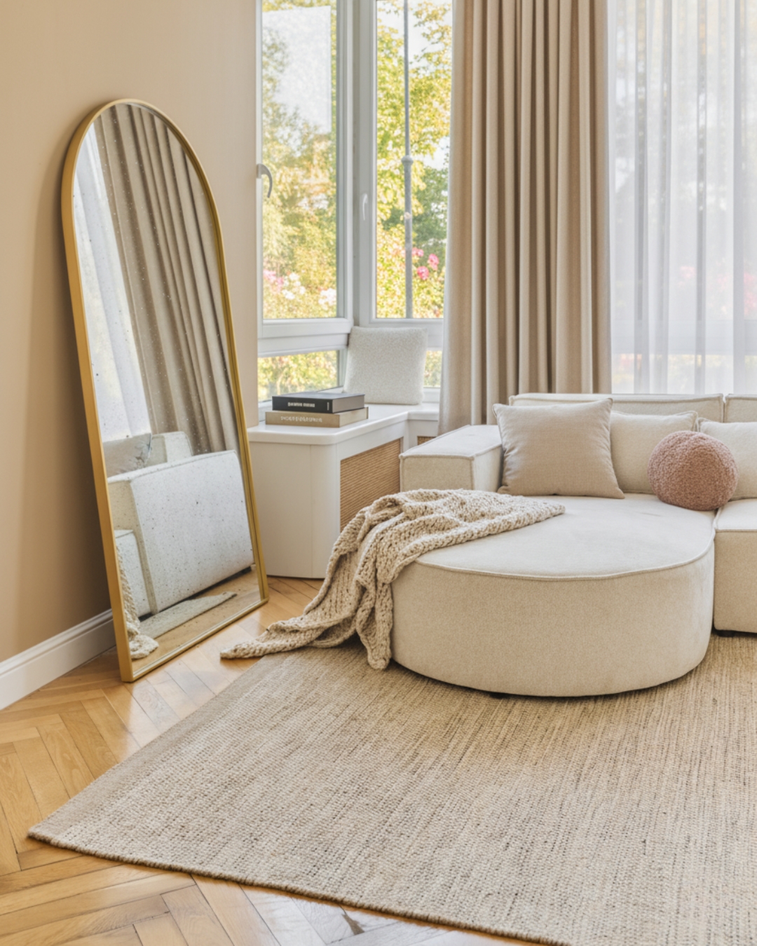 Dywan Wełniany Loni Jasny Brązowy