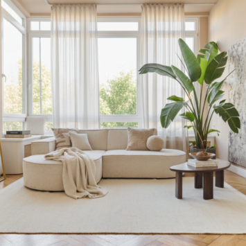 Dywan Wełniany Loni Biały