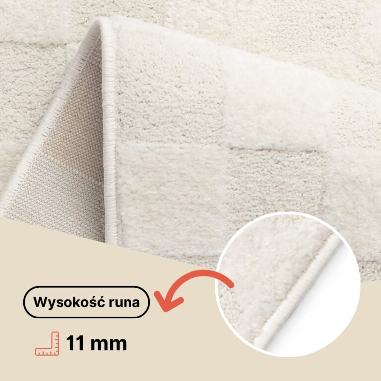 Dywan Terra o Nieregularnym Kształcie Kremowy