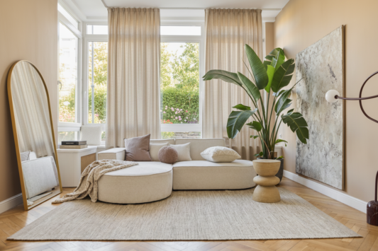 Dywan Wełniany Loni Jasny Brązowy