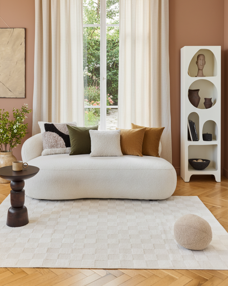 Dywan Terra Kremowy Krata