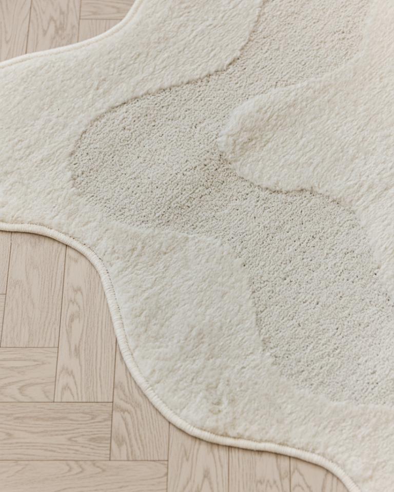 Dywan Terra Kremowy Fala Nieregularny Kształt