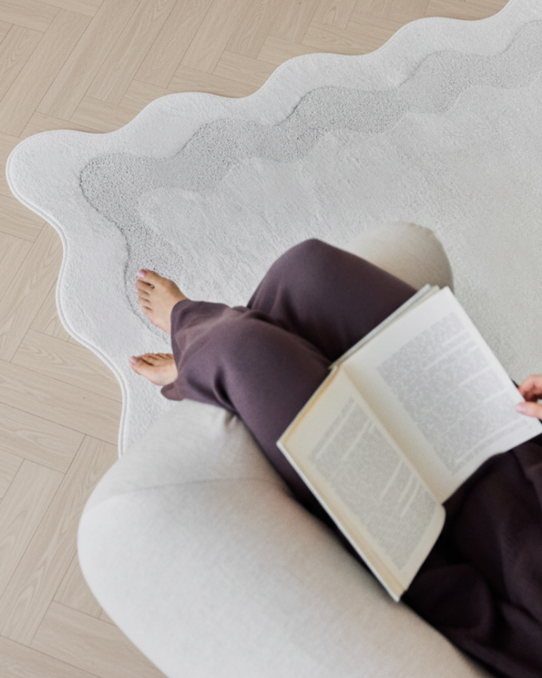 Dywan Terra Kremowy Fala Nieregularny Kształt