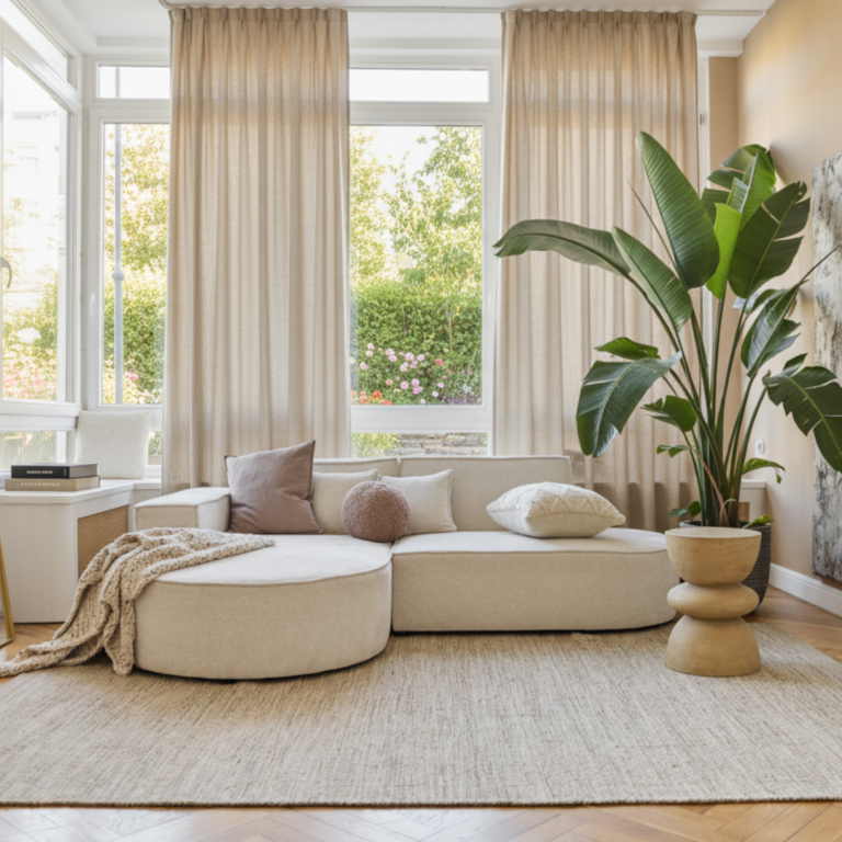 Dywan Wełniany Loni Jasny Brązowy