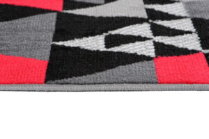 Chodnik Maya Szary Czerwony Geometryczny Trójkąty