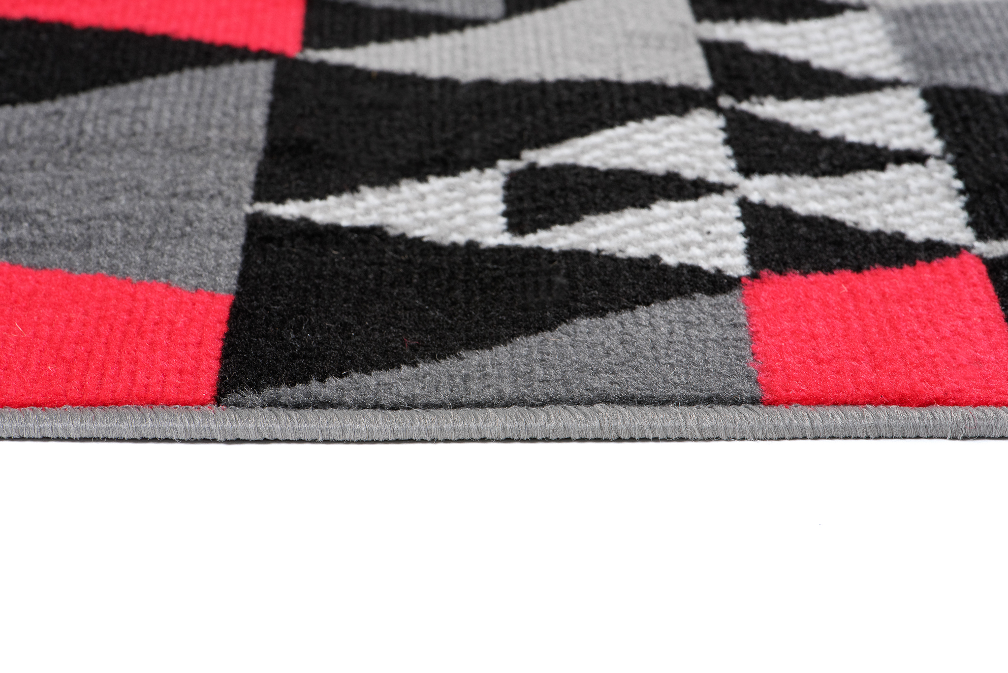 Chodnik Maya Szary Czerwony Geometryczny Trójkąty