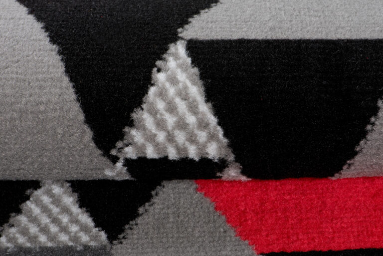 Chodnik Maya Szary Czerwony Geometryczny Trójkąty