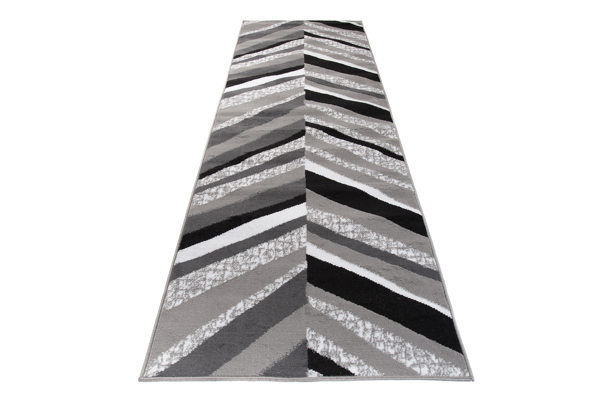 Chodnik Maya Szary Czarny Geometryczny Linie