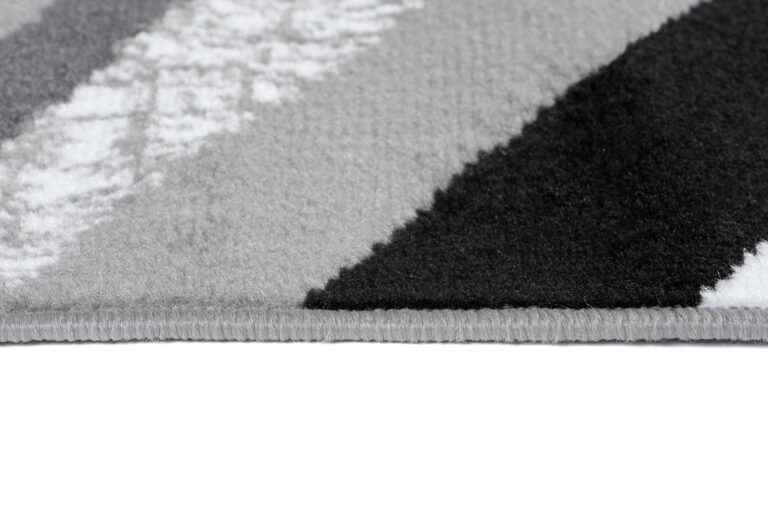Chodnik Maya Szary Czarny Geometryczny Linie
