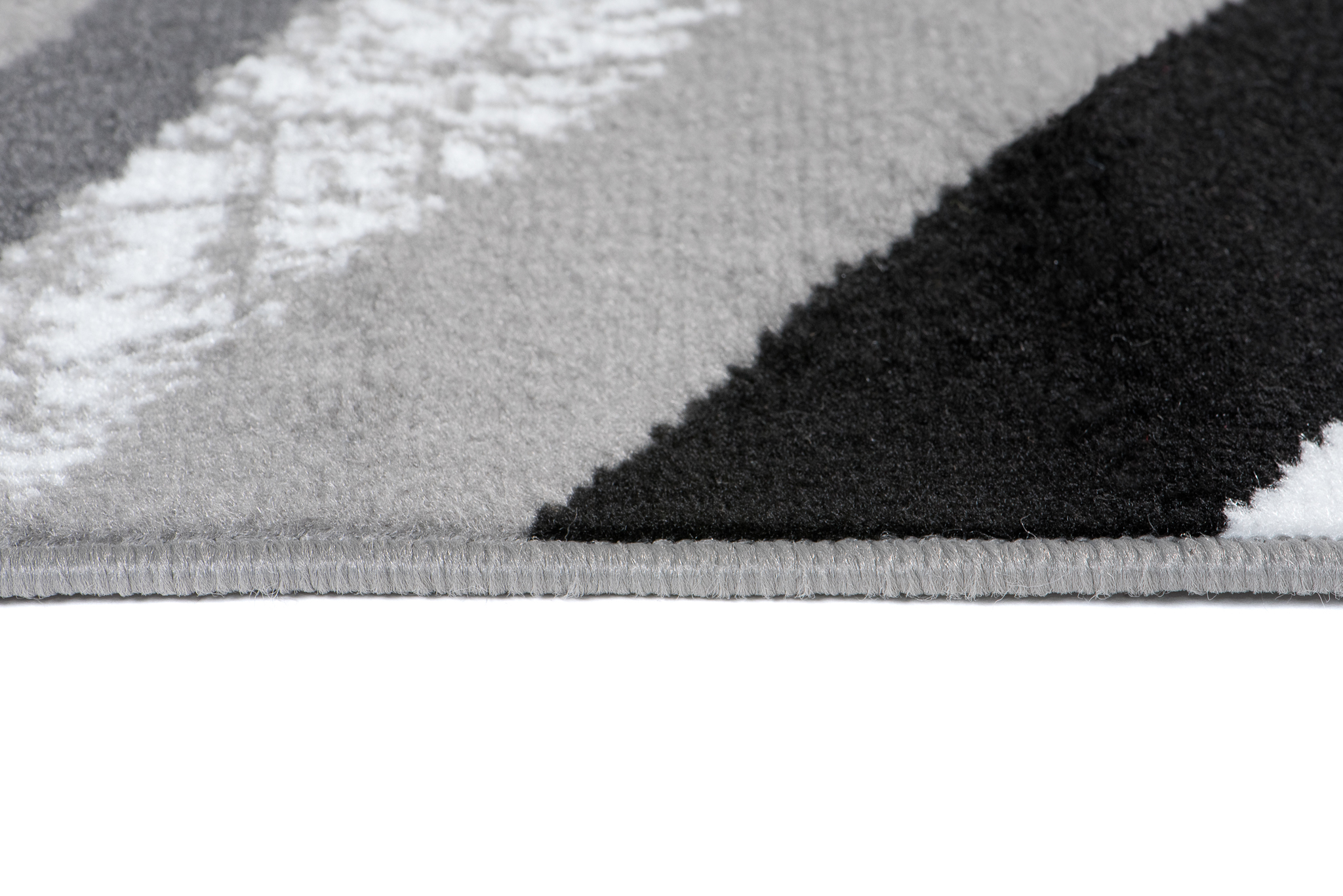 Chodnik Maya Szary Czarny Geometryczny Linie