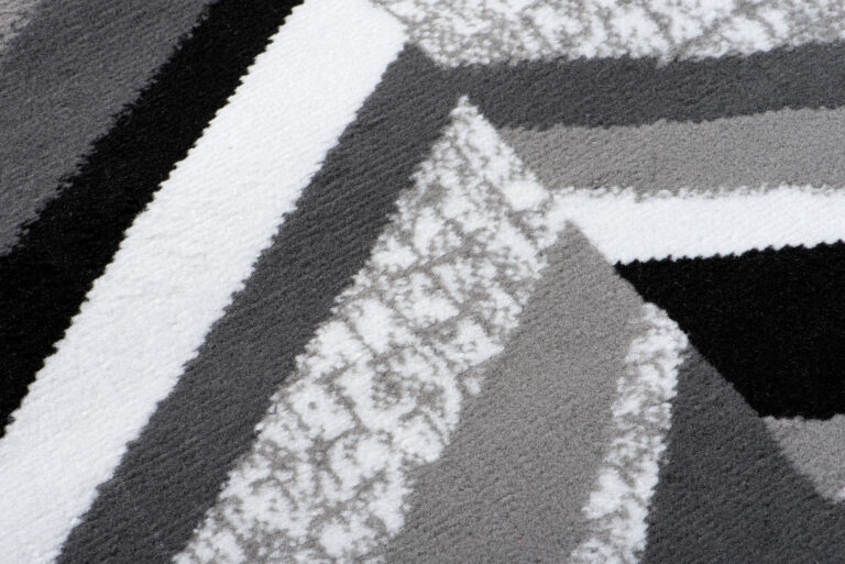 Chodnik Maya Szary Czarny Geometryczny Linie