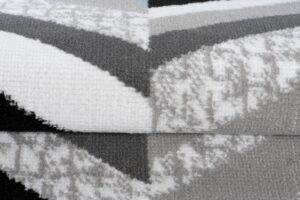 Chodnik Maya Szary Niebieski Geometryczny Linie