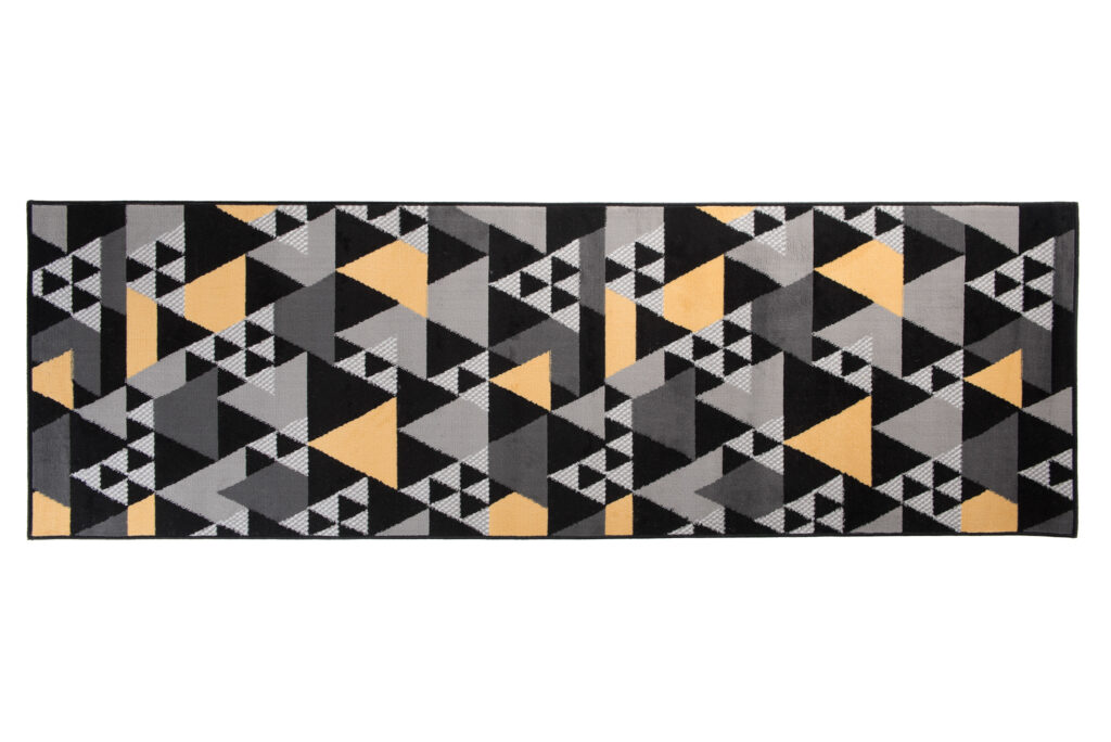 Chodnik Maya Szary Żółty Geometryczny Trójkąty
