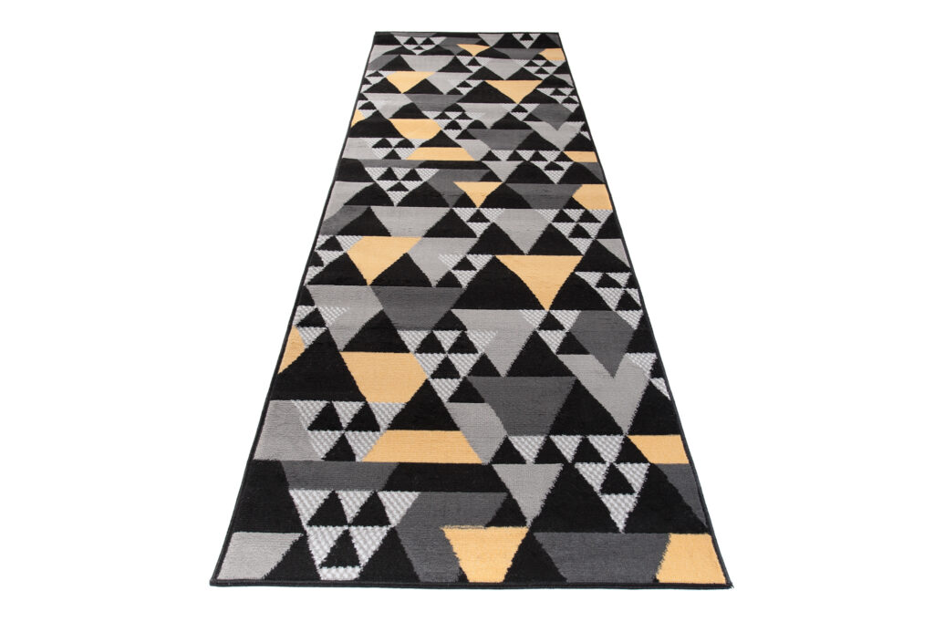 Chodnik Maya Szary Żółty Geometryczny Trójkąty