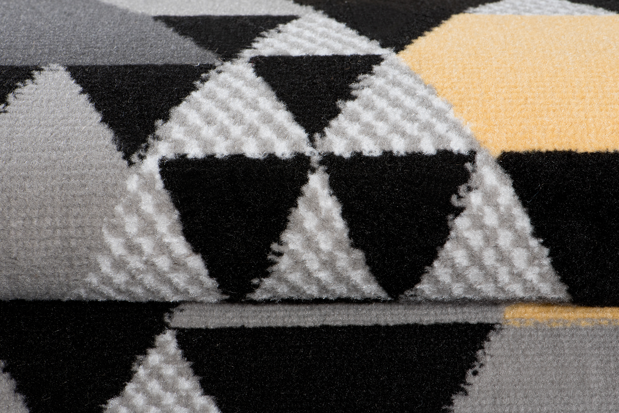 Chodnik Maya Szary Żółty Geometryczny Trójkąty