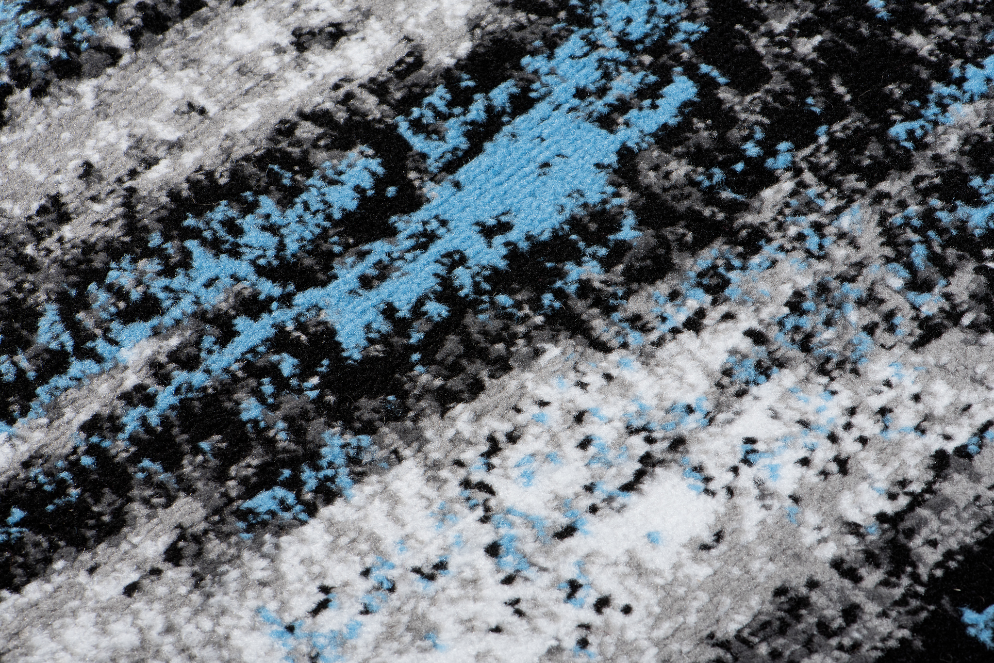 Chodnik Maya Szary Czarny Niebieski Abstrakcyjny