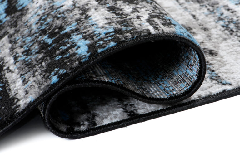 Chodnik Maya Szary Czarny Niebieski Abstrakcyjny