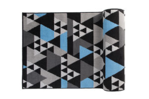 Chodnik Maya Szary Niebieski Geometryczny Trójkąty