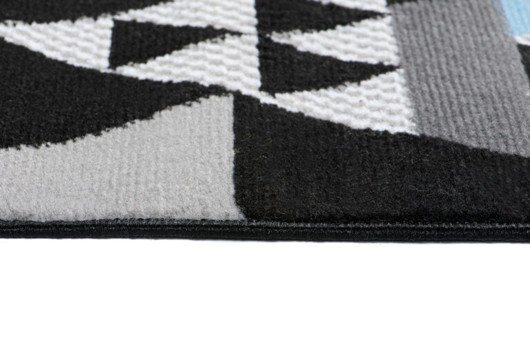 Chodnik Maya Szary Niebieski Geometryczny Trójkąty