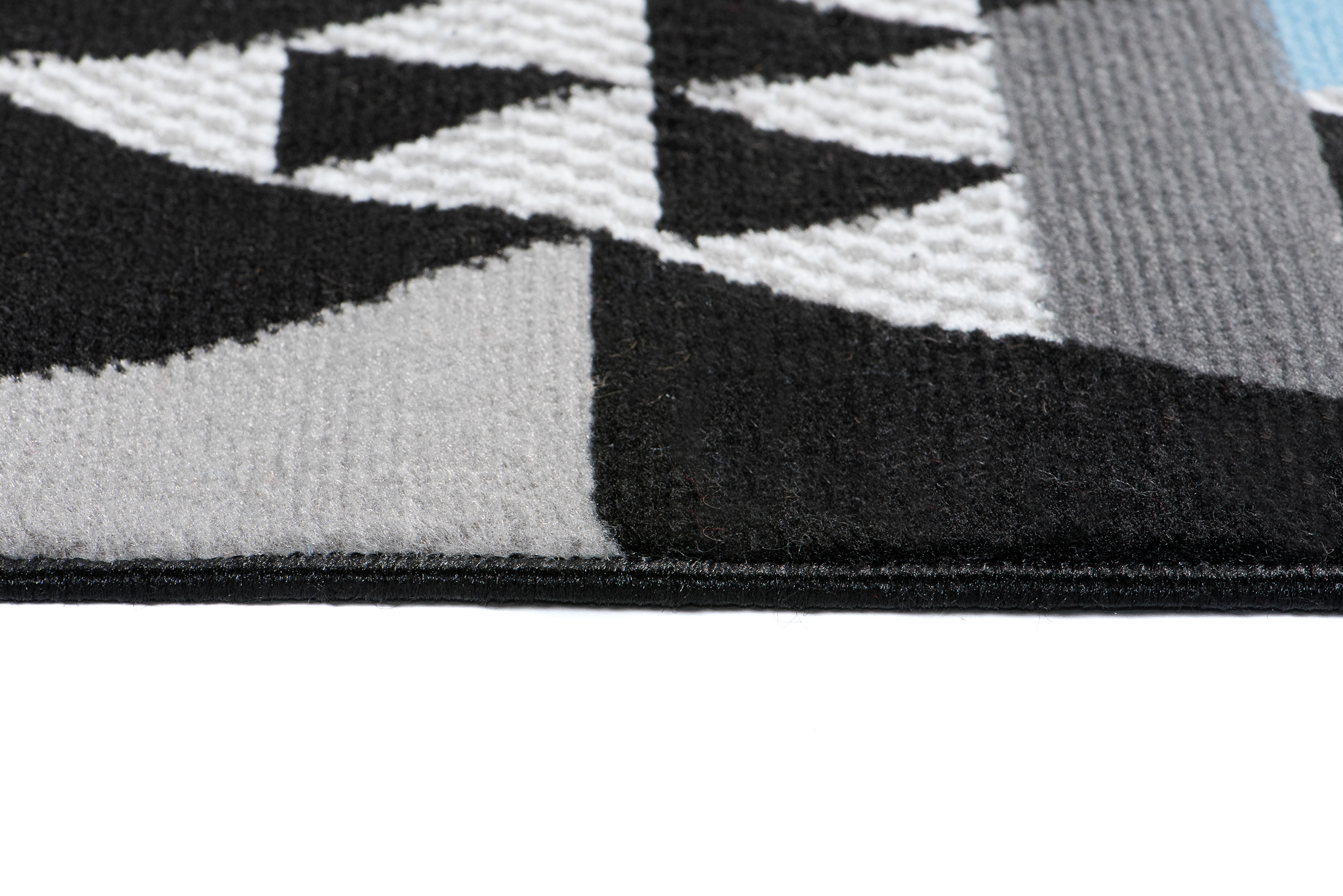 Chodnik Maya Szary Niebieski Geometryczny Trójkąty