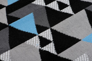 Chodnik Maya Szary Niebieski Geometryczny Trójkąty