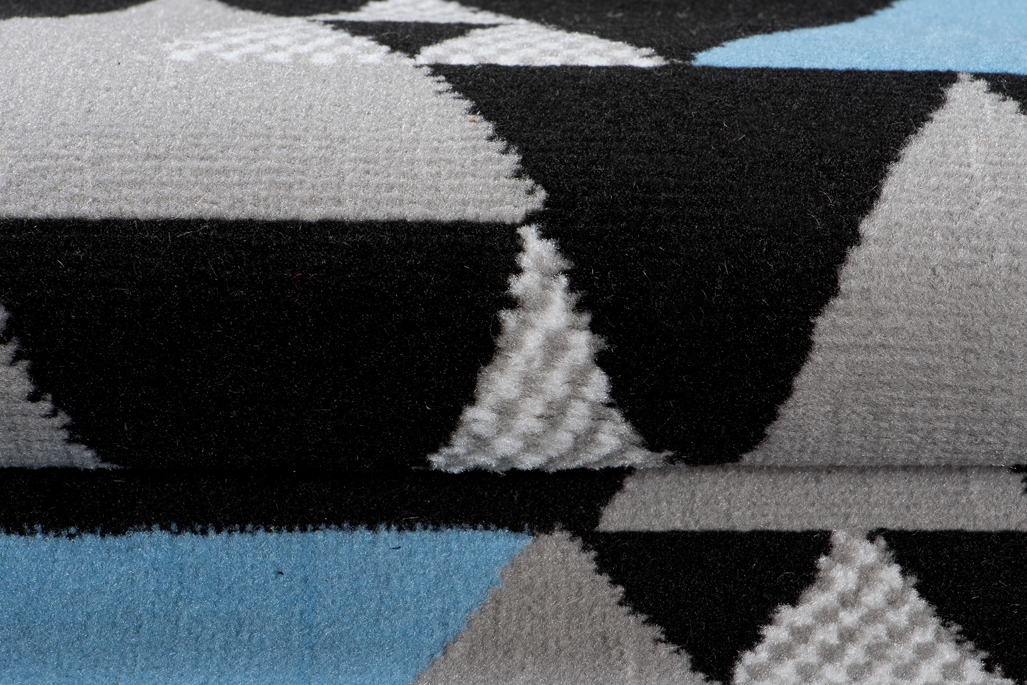 Chodnik Maya Szary Niebieski Geometryczny Trójkąty