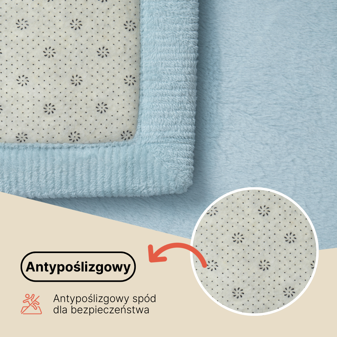 Dywan Dziecięcy Fluffin Okrągły Niebieski