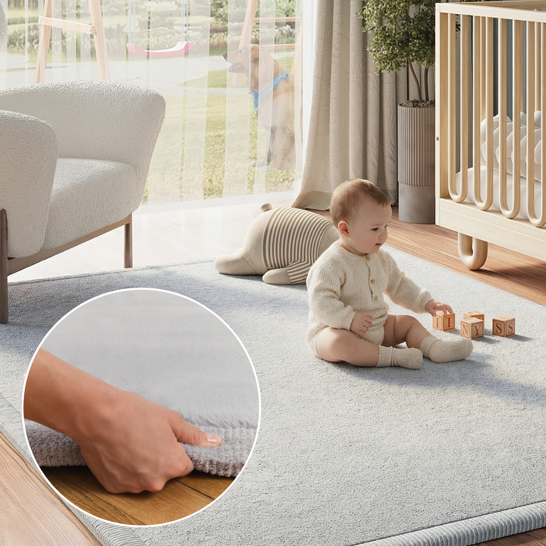 Dywan Dziecięcy Fluffin Jasny Szary