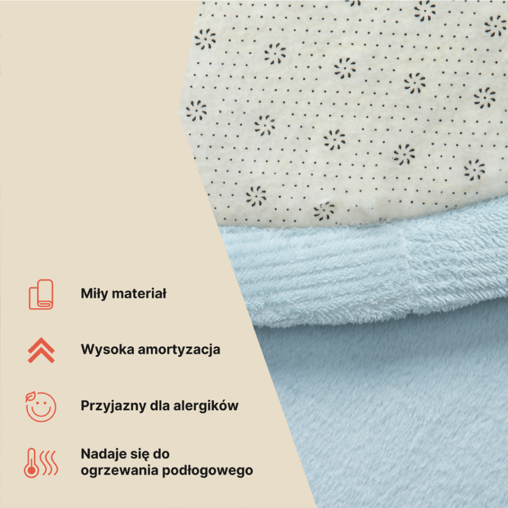 Dywan Dziecięcy Fluffin Okrągły Niebieski