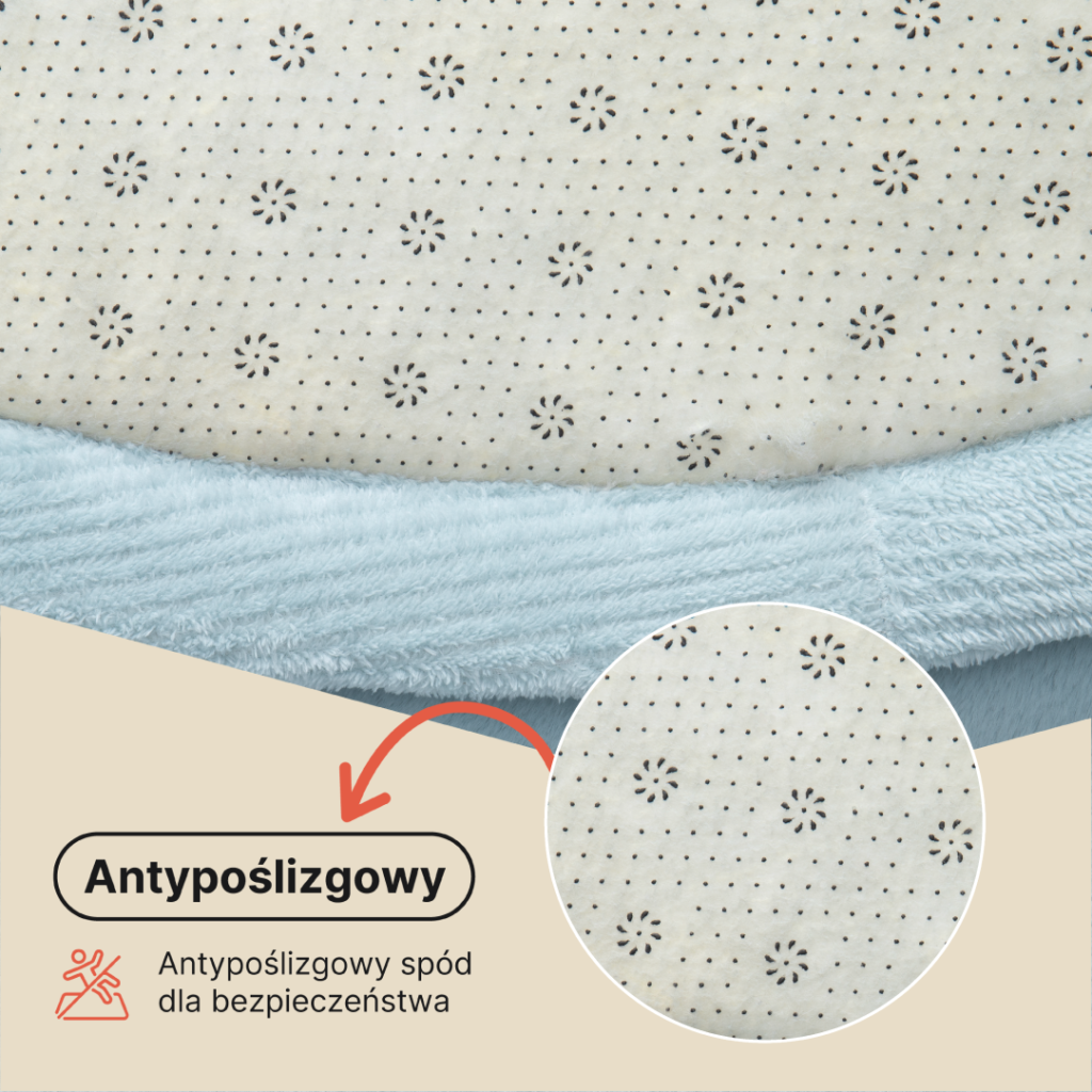Dywan Dziecięcy Fluffin Okrągły Niebieski