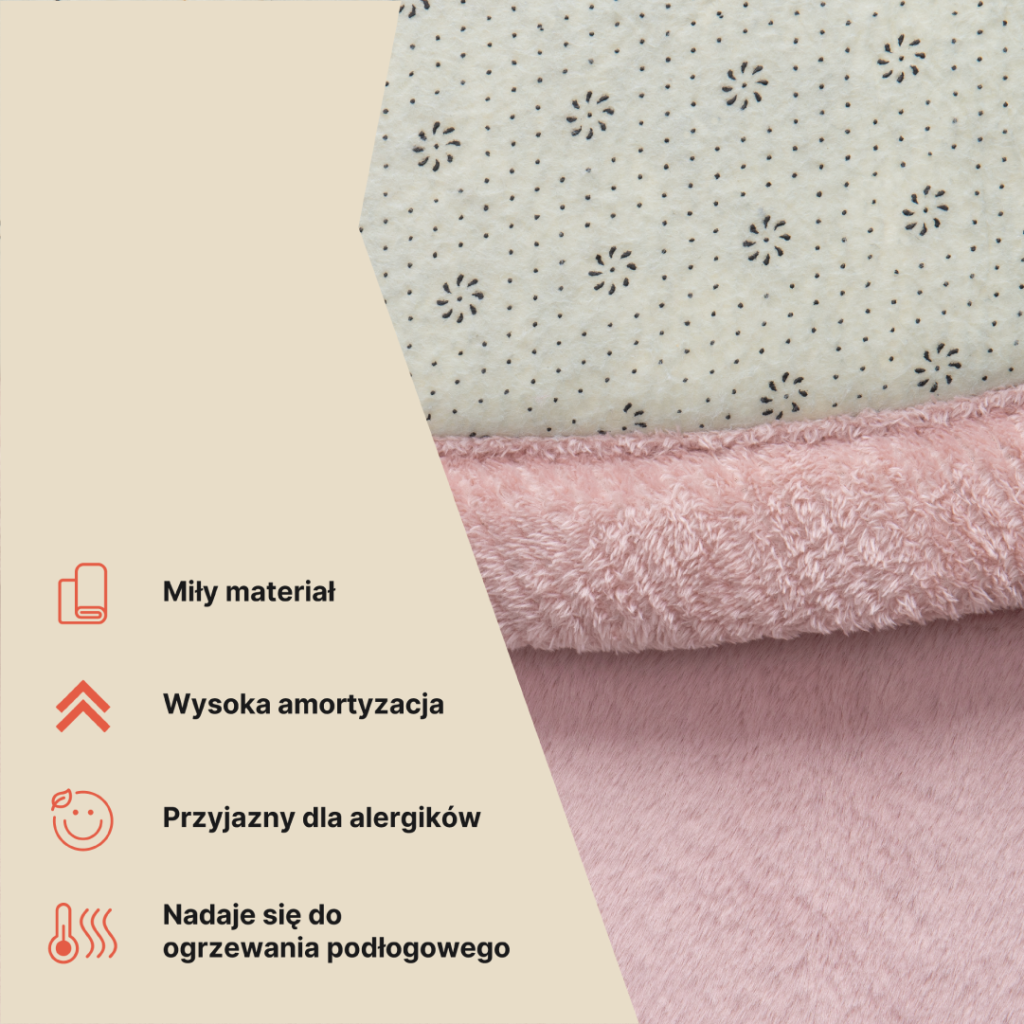 Dywan Dziecięcy Fluffin Okrągły Różowy