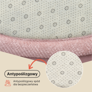 Dywan Dziecięcy Fluffin Okrągły Różowy