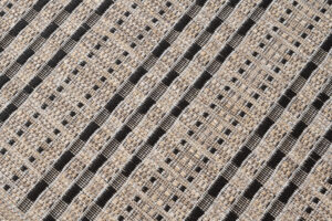 Chodnik Melissa Brązowy Czarny Pasy Indoor Outdoor